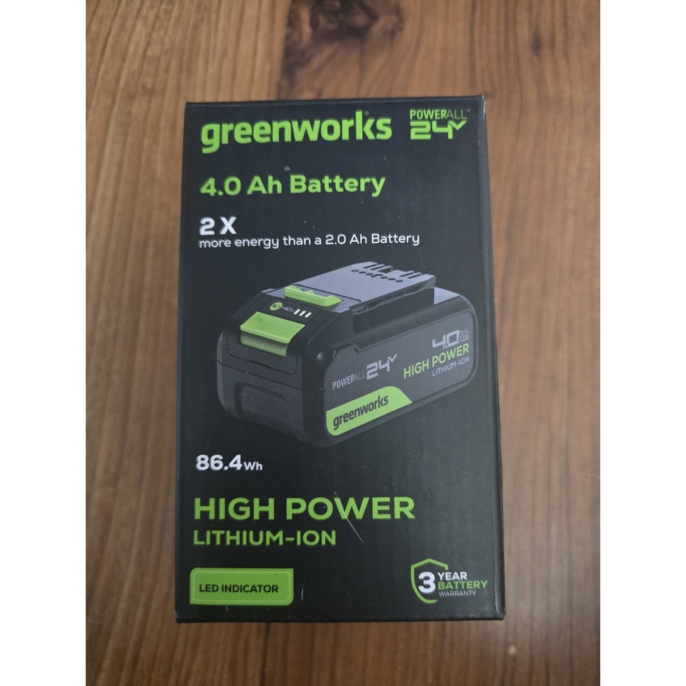 Greenworks 24V 4.0Ah Lithium-Ion High-Power Battery 86.4Wh Black 29322